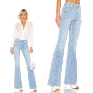 NEW L’Agence Bell High Waist Flare Jeans Cloud Blue Size 26/6 Light Wash NWOT